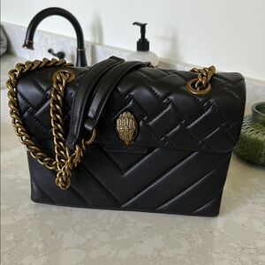 Kurt Geiger shoulder bag - black with gold - great condition!